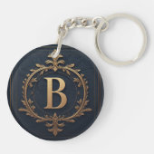 ⚜️ Letter B Initieel Cadeau Voor Mannen 🔑 Sleutelhanger (Achterkant)