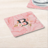 Letter B Kartonnen Onderzetters (Schuin)