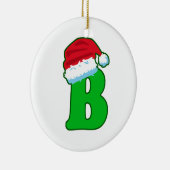 Letter B-kerstkerstkerstkerstkerstkerstkerstkerstk Keramisch Ornament (Rechts)