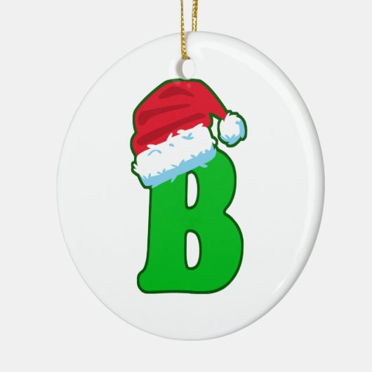 Letter B-kerstkerstkerstkerstkerstkerstkerstkerstk Keramisch Ornament (Links)