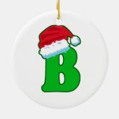 Letter B-kerstkerstkerstkerstkerstkerstkerstkerstk Keramisch Ornament (Achterkant)