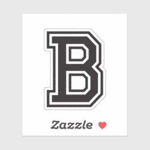 Letter B-letterlettertype voor sportief college Sticker