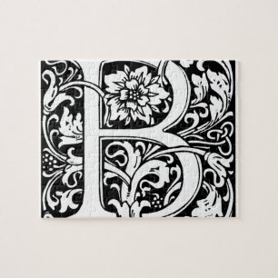 Letter B Medieval Monogram  Initiaal Legpuzzel