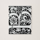 Letter B Medieval Monogram Initiaal Legpuzzel (Verticaal)
