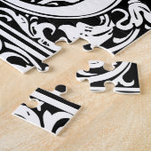 Letter B Medieval Monogram Initiaal Legpuzzel (Zijkant)