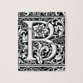 Letter B Medieval Monogram  Initiaal Legpuzzel (Verticaal)