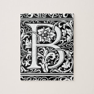 Letter B Medieval Monogram  Initiaal Legpuzzel