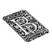 Letter B Medieval Monogram  Initiaal Magneet (Rechterzijde)