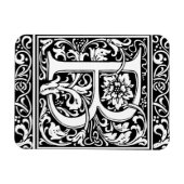 Letter B Medieval Monogram  Initiaal Magneet (Horizontaal)