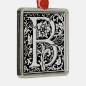 Letter B Medieval Monogram  Initiaal Metalen Ornament (Rechts)
