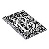 Letter B Medieval Monogram Initiaal Notitieboek (Rechterzijde)