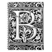 Letter B Medieval Monogram Initiaal Notitieboek (Voorkant)