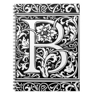 Letter B Medieval Monogram  Initiaal Notitieboek