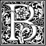 Letter B Medieval Monogram  Initiaal Staand Fotobeeldje<br><div class="desc">Dit initiaal B maakt deel uit van een volledige reeks initialen van het bovenste hoesje William Morris geïnspireerde typografie. De zwarte en witte letters zijn zeer decoratief, gestileerd na de fancy typografie van de middeleeuwen. Cute en trendy, dit is een chemisch monogram B - letter B - zwelling B. Pas...</div>