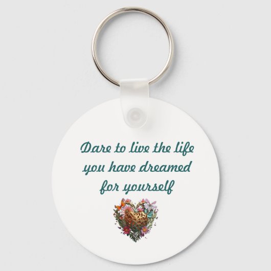 Letter B met vlinders en bloemetjes Sleutelhanger (Achterkant)