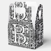 Letter B Middeleeuws Monogram Art Nouveau Bedankdoosjes (Geopend)