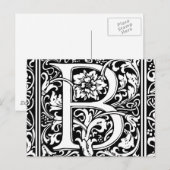Letter B Middeleeuws Monogram Art Nouveau Briefkaart (Voorkant / Achterkant)