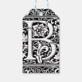 Letter B Middeleeuws Monogram Art Nouveau Cadeaulabel (Voorkant)