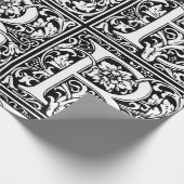 Letter B Middeleeuws Monogram Art Nouveau Cadeaupapier (Hoek)