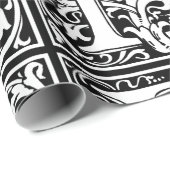 Letter B Middeleeuws Monogram Art Nouveau Cadeaupapier (Rol Hoek)