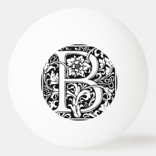 Letter B Middeleeuws Monogram Art Nouveau Pingpongbal