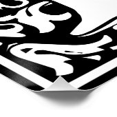 Letter B Middeleeuws Monogram Art Nouveau Poster (Hoek)