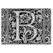 Letter B Middeleeuws Monogram Art Nouveau Snijplank (Voorkant)