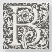 Letter B Middeleeuws Monogram Art Nouveau Stenen Onderzetter (Voorkant)