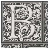 Letter B Middeleeuws Monogram Art Nouveau Stof (Close Up)