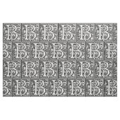Letter B Middeleeuws Monogram Art Nouveau Stof (Fat Quarter)