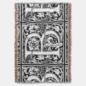 Letter B Middeleeuwse Monogram Art Nouveau Deken (Voorkant Verticaal)