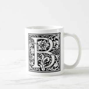 Letter B Middeleeuwse Monogram Art Nouveau Koffiemok
