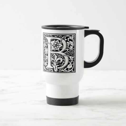 Letter B Middeleeuwse Monogram Art Nouveau Reisbeker (Rechts)