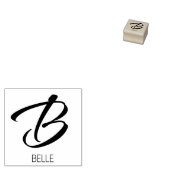 Letter B Monogram Aangepaste rubberen stempel (Gestempeld)