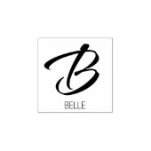 Letter B Monogram Aangepaste rubberen stempel (Afrduk)