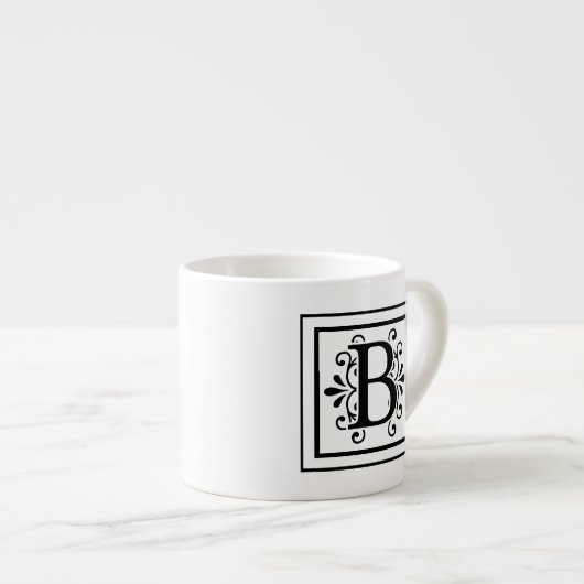 Letter B Monogram Espresso Mok (Voorkant rechts)