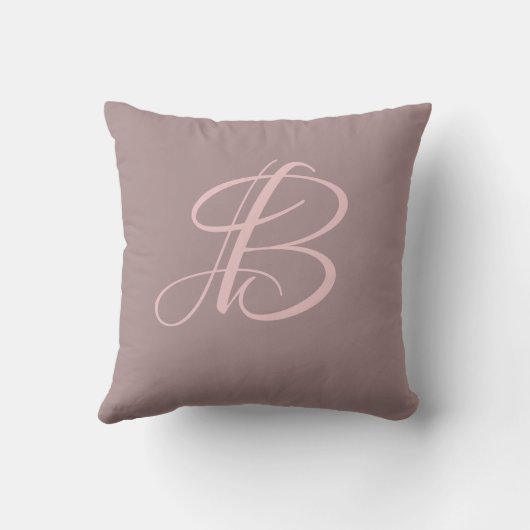Letter B Monogram Initiaal Aangepast Kussen (Achterkant)