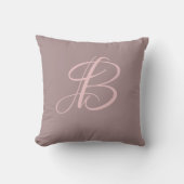 Letter B Monogram Initiaal Aangepast Kussen (Voorkant)