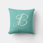 Letter B Monogram Initiaal Aangepast Kussen (Voorkant)