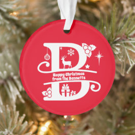 Letter B Monogram Initiaal Familienaam Greep Ornament