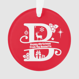 Letter B Monogram Initiaal Familienaam Greep Ornament