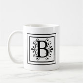 Letter B Monogram koffie-Mok Koffiemok (Links)