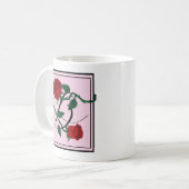 Letter B Monogram met Rode Rozen Koffiemok (Voorkant links)