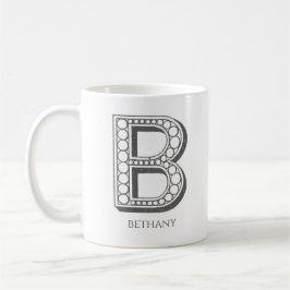 Letter B monogram moderne naam Koffiemok