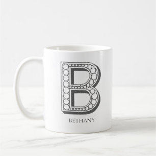 Letter B monogram moderne naam Koffiemok