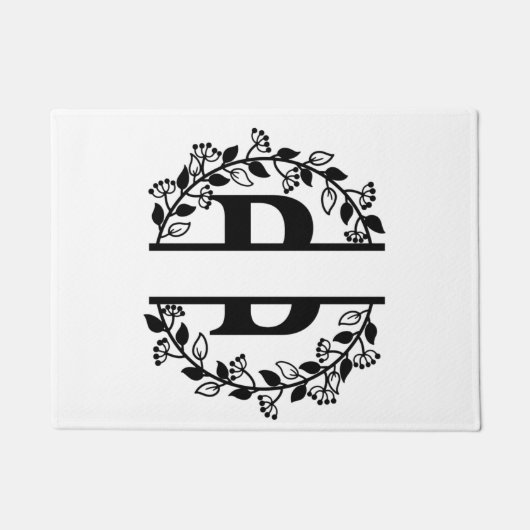 Letter B Monogram op maat Deurmat (Voorkant)