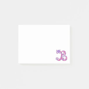 Letter B monogram post het merkt op Post-it® Notes