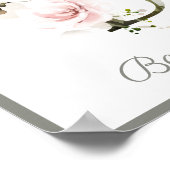 Letter B Monogram Roze roze roze olievlek Nursery  Poster (Hoek)