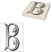Letter B Monogram Rubber Kunststempel Rubberstempel (Gestempeld)