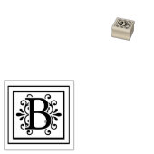 Letter B Monogram Rubberstempel (Gestempeld)